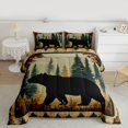 thumbnail image 2 of Castle Fairy Safari Bear 3 Pieces Queen Comforter Set for Boys Girls,Jungle Animal Ultra Soft Bedding Sets,Retro Vintage Aesthetic Bedding Comforter Set Breathable,Super Cozy Room Decor,Reversible, 2 of 8