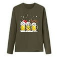 thumbnail image 4 of pimelu Christmas Shirts Clearance Christmas Shirts for Women Fashion Beer Glasses Print Loose Pullover Blouses Lightweight Round Neck Long Sleeve Ladies Tee Tops, 4 of 4