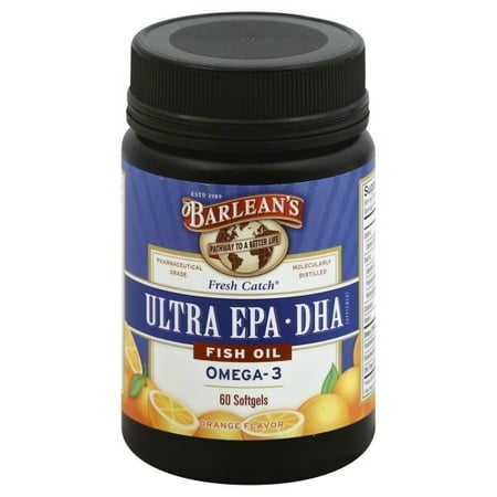 - Barlean's - Fresh Catch Fish Oil Ultra EPA-DHA Omega-3 Orange Flavor - 60 Softgels