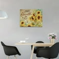 thumbnail image 2 of Farm Sunflower Daisy Bathroom Decor Wall Art Rustic Farmhouse Floral Butterfly Just Breathe Pictures Wall Decor Canvas Painting Prints Artwork Home Decorations Framed for Bedroom Kitchen 16"x12", 2 of 6