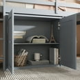 thumbnail image 5 of Harper & Bright Designs Twin Size Loft Bed with Storage Cabinet and Drawer, Wooden Loft Bed with Pulling-Out Desk, Guardrails and Ladder, Grey, 5 of 12