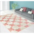 thumbnail image 2 of Ladole Rugs Clover Moroccan Trellis Pattern Area Rug Carpet in Pink Ivory (5'3" x 7'6", 160cm x 230cm), 2 of 3