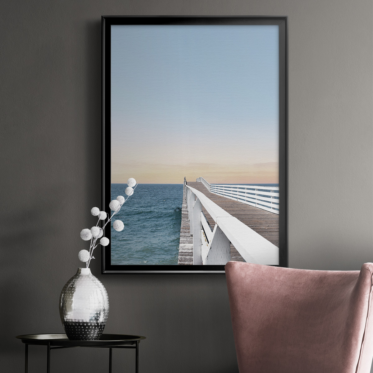 Day at the Pier Premium Classic Framed Print - Ready to Hang