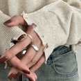 thumbnail image 4 of 925 Sterling Silver Irregular Ring for Women Geometry Versatile Minimalism Accessories Jewelry Gift Dropshipping, 4 of 5