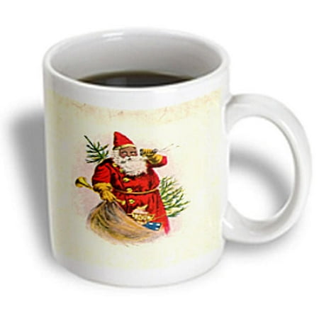 3dRose Illustration Of African American Santa Claus, Ceramic Mug, 15-ounce