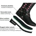 thumbnail image 5 of Dream Apparel Women's Motorcycle Riding Boots Knee High Boots Biker Boots Lace Up, 5 of 5