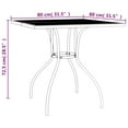 thumbnail image 4 of vidaXL Garden Table Anthracite 80x80x72.5 cm Steel Mesh, 4 of 4