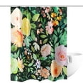 thumbnail image 4 of Cortina de Ducha Boho Floral Dznils, Diseño Moderno con 12 Ganchos, Negra, 72" x 72", 4 of 11