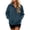 Navy, variant on Zip Up Sweatshirts For Women Solid Color Hoodless Sports Sweatshirt Casual Loose Lapel Pocket Lightweight Sweatshirt Athletic Jacket
