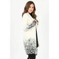 thumbnail image 2 of MAZEL Thick Knit Long Body Cardigan in Winter White, 2 of 5