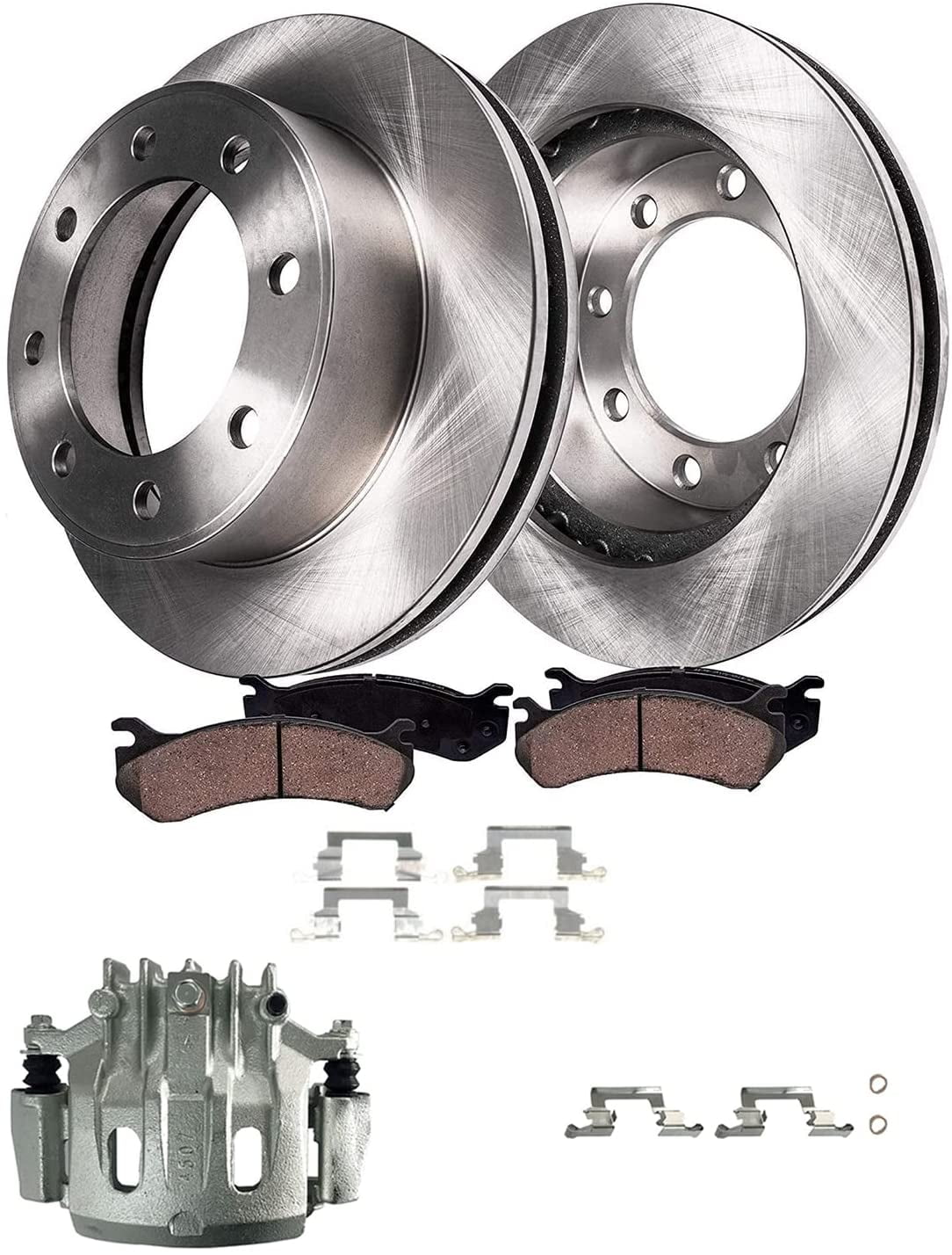 Front Rear Brake Rotors Ceramic Pads For Ford F-250 F-350 Super Duty Excursion 