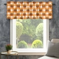thumbnail image 4 of Leopard Pumpkin Fall Farmhouse Short Window Curtain Valances, Thanksgiving Orange Buffalo Check Rod Pocket Kitchen Valances for Living Room Bedroom Bathroom Cafe 54" x 18", 4 of 8
