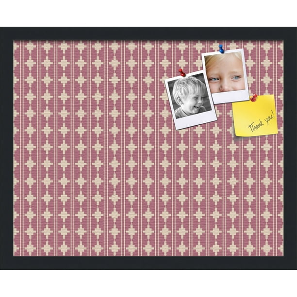 PinPix 20x16 Custom Cork Bulletin Board Poster Board Has a Fabric Style Canvas Finish, Framed in