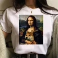 thumbnail image 3 of Camiseta divertida con imagen de Mona Lisa para mujer, camisetas gráficas de parodia, ropa de calle humirosa, Tops de verano, blusa Y2k para mujer, ropa Kawaii, 3 of 5