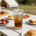 thumbnail image 6 of Ribbed Glass Tumbler, Ribbed Drinking Glasses Clear Glass Cup with Lid and Straw, Aesthetic Vertical Line Glass for Iced Coffee Water Beverage, 1 Piece Clear Glass Tumbler for, 6 of 6