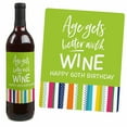 thumbnail image 3 of Big Dot of Happiness 60th Birthday - Cheerful Happy Birthday - Colorful Sixtieth Birthday Party Decor - Wine Bottle Label Stickers - Set of 4, 3 of 8