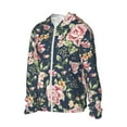 thumbnail image 3 of Goofa Vintage Floral Printed Women's UPF 50+ Sun Protection Hoodie Jacket Lightweight Long Sleeve Sun Shirt for Women with Pocket Hiking Outdoor-Large, 3 of 9