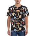thumbnail image 4 of Haiem Hip Hop Hipster Baseball Jersey Button Down Shirts Sports Uniforms Men Women Jersey(Mushrooms and Autumn Leaves,XX-Large), 4 of 9