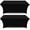 Black, variant on White Classic Spandex Table Covers 8FT, Pack of 2 Fitted Tablecloth, Wrinkle Resistant Folding Table Cover, Washable Stretch Table Cloth for Any Event, White