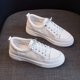 thumbnail image 3 of 2022 nuevas zapatillas de deporte de cuero para mujer, zapatos planos, zapatos blancos pequeños, zapatos casuales de verano de malla, zapatos planos, 3 of 4