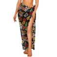 thumbnail image 6 of Uourmeti Womens Sugar Skull Coverups for Bathing Suits Sunflowers Rose Sheer Chiffon Beach Pareos Lightweight Scarf Blouse for Swimwear, 6 of 7