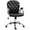 Black#4, variant on Rainbow Unicorn Office Chair with Mid-Back Support, Faux -Fluffy Desk Chair for Girls, Adjustable Height Swivel Chair with Armrests, 5 Star Base