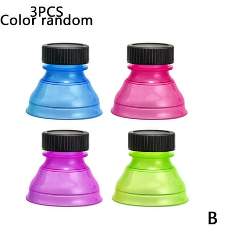 

3pcs/set Creative Reusable Bottle Cap Drink Lids Opener Resealable Tops Can Convert Soda Savers Toppers (randon Color） Y4C4