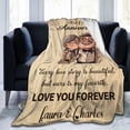 thumbnail image 4 of DAJU Custom Blanket Wedding Anniversary Blanket Gifts for Wife Husband Men WomenRomantic Anniversary Marriage Gift for Couple Mom ParentsHappy Anniversary for Girlfriend Boyfriend Gifts(50*60inch), 4 of 9