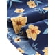 thumbnail image 5 of Falda Midi Floral con Volantes de Cintura Elástica A-Line Flowy para Mujeres INSPIRE CHIC Color Azul Oscuro XS, 5 of 6