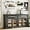 Black, variant on LGHM 63" Sideboard Buffet Cabinet with Storage, Modern Credenza with 4 Doors & Adjustable Shelves, Wood Coffee Bar Kitchen Cabinet with 2 Large Drawers for Living Room
