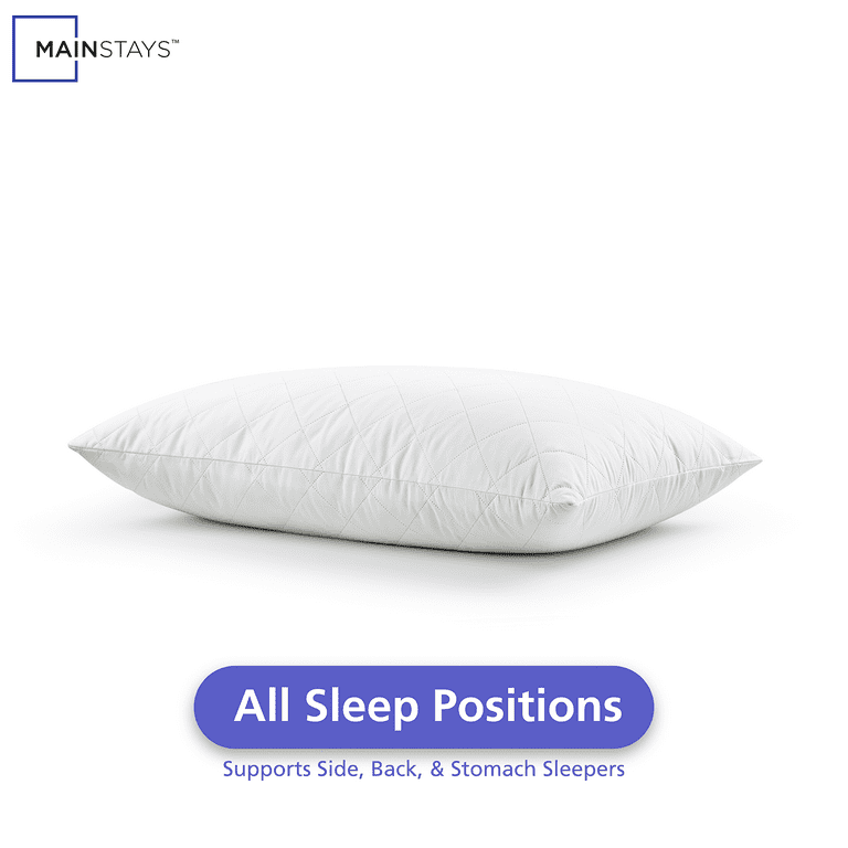 Mainstays Brushed Microfiber Foam Cluster King Bed Pillow Antimicrobial Walmart