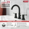 thumbnail image 4 of Delta Trinsic Two-Handle Widespread Bathroom Faucet - 3559-BLMPU-DST - Matte Black, 4 of 7