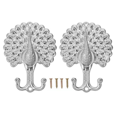 

1 Pair Wall Hook Curtain Hooks Simple Hook Creative Hook Peafowl Shape Hook