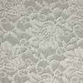 thumbnail image 3 of Zelouf Kilo Glitter Floral Lace Bonded Jersey  , Sewing, DIY, Crafts Fabric by the Yard, Ivory/silver, 3 Yard, 3 of 3