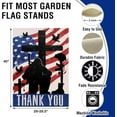 thumbnail image 2 of Memorial Day 4th of July Patriotic Large Decorative House Flag, Thank You Veterans Day America Military Cross Yard Garden Outside Decor, American USA Outdoor Home Decoration Double Sided 28x40, 2 of 6