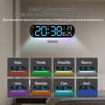 thumbnail image 3 of Necomi Reloj de Pared Digital LED, Pantalla Grande de 14 Pulgadas, 10 Niveles de sensibilidad autom&aacute;tica a la luz, Reloj Grande con Fecha, d&iacute;a de la Semana y Temperatura, 3 of 7
