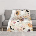 thumbnail image 3 of Halloween Cute Flannel Blanket, Soft Warm Cozy Beige Skin-Friendly Machine Washable for Sofa Bed Camping Office Home Decor All Season Versatile Gift, 3 of 6