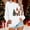 White, variant on Women's Casual Crew Neck Christmas Sweatshirt Loose Soft Long Sleeve Pullover Tops Khaki XL