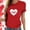 Red, variant on Guzom Womens Red Crew Neck Short Sleeve T-Shirt, Romantic Heart Lip Print Valentine's Day Casual Graphic Tee with Polyester Spandex Blend (S-XXL),Size XL