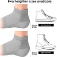 thumbnail image 5 of Heightening Wedge Insole Socks Invisible Silicone Height Increase Socks Heel Pad Insert for Pain Relive and Gait Correction Black 1.38 Inch-Black, 5 of 6