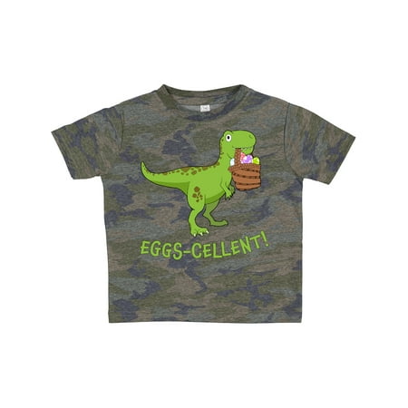 

Inktastic Eggs-cellent! Cute Easter T-Rex Dinosaur Gift Toddler Boy or Toddler Girl T-Shirt