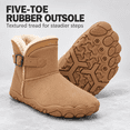 thumbnail image 5 of Barefoot Boots for Men and Women, Wide Toe Box Winter Snow Boots, Fur-Lined High-Top Shoes with Non-Slip Outsole for Outdoor Walking and Hiking, 5 of 8