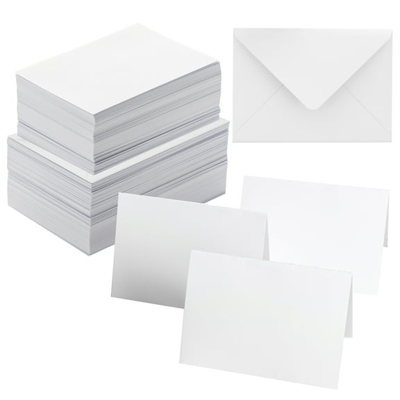 50 Pack 5x7 Inch Blank Cards and Envelopes, Premium White Blank Greeting Cards with Envelopes for DIY Card Making, Christmas or All Occasions