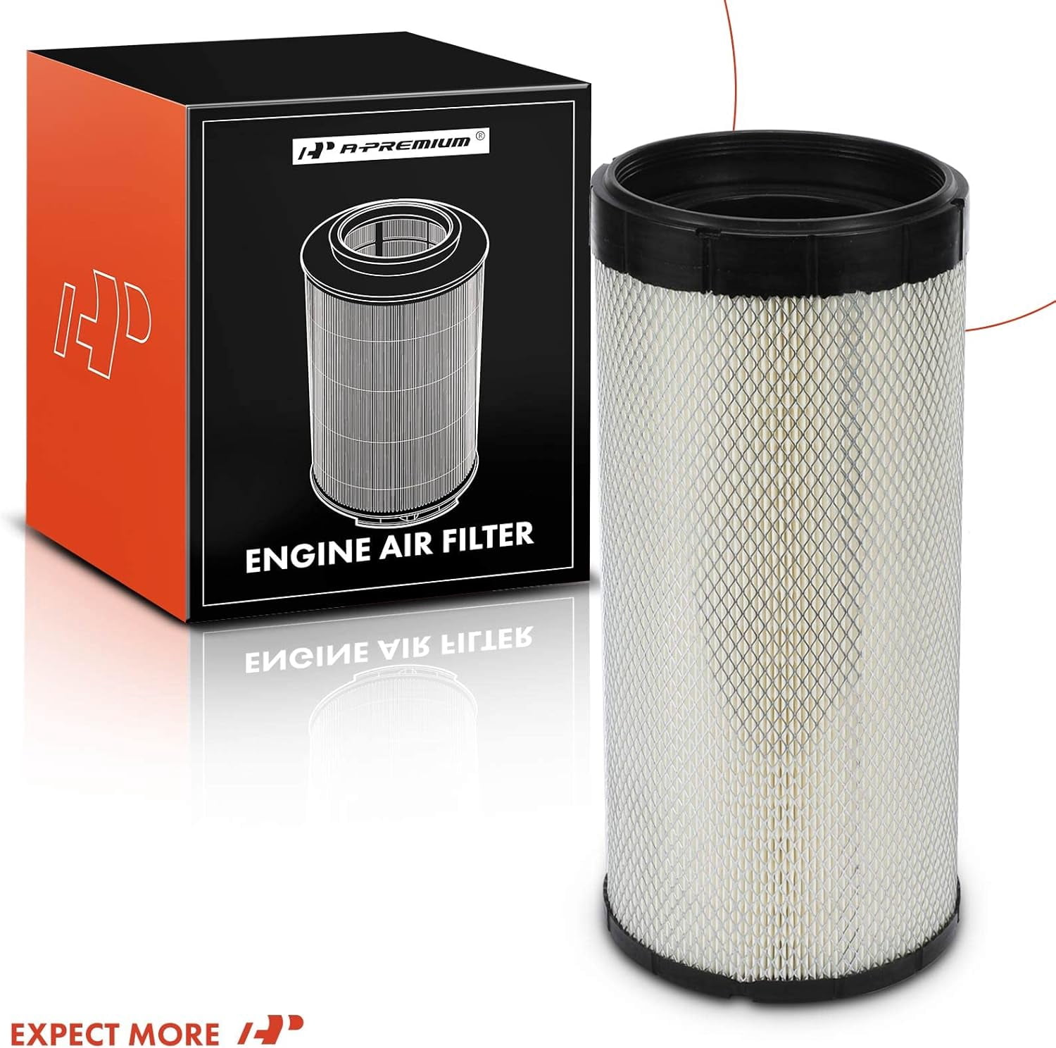 A-Premium Front Engine Air Filter Compatible with Chevrolet C4500 Kodiak, C5500 Kodiak & GMC C4500 Topkic, C5500 Topkick, 2003-2009, 6.6L 8.1L, Replace# 88937527