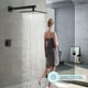 thumbnail image 2 of Sistema de Ducha de Acero Inoxidable,10'' Regadera Negra,Juego de Mezclador de Ducha de Techo para Baño,Regaderas para Baño Cabezal de Ducha de Lluvia de Alta Presión, 2 of 7
