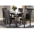 thumbnail image 1 of Baxton Studio Avery Modern and Contemporary Dark Brown Faux Leather Upholstered 5-Piece Dining Set, 1 of 5