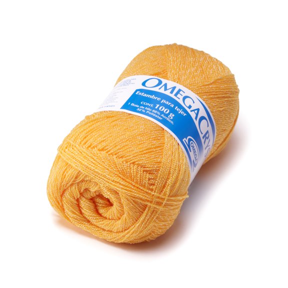OMEGACRYS [100grs] 1 of 2 - by Omega - Fine Crystal Yarn great for all crafts - Color 29 - Mango 236
