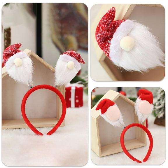 Chmadoxn Christmas Decorations Christmas Decorations Double Head Spring Forest Man Cloth Head Buckle Cartoon Doll Headband Xmas Tree Ornaments
