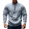 thumbnail image 4 of Migroa Mens Half Zip Sweatshirt Fleece Lined, Men's Casual Half Zip Long Sleeve Sweatshirt, Sporty Pullover Hoodie for Fall Winter Gym Running, Fleece Lined Top Long Sleeve Hoodie for Gym Gym,, 4 of 4