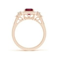 thumbnail image 2 of ANGARA Natural Aeon Vintage Style 1.6 ct Ruby Halo Engagement Ring with Milgrain in 14K Rose Gold for Women (Size-8x6mm) | July Birthstone, Anniversary, Jewelry Gift for Women | Natural Ruby Ring, 2 of 10
